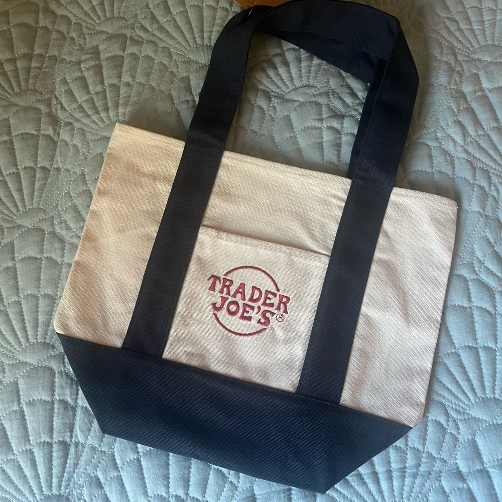 NWT Trader Joe’s Mini Tote Bag in Navy